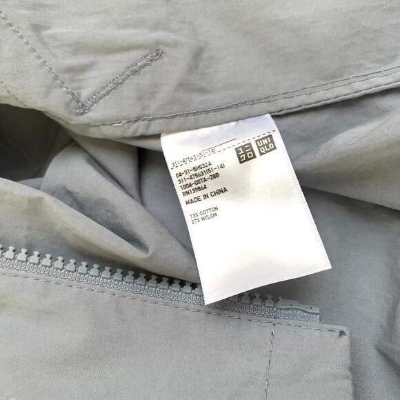 Uniqlo U Hooded Full Zip Blouson in Gray / Blue - Picture 11 of 14